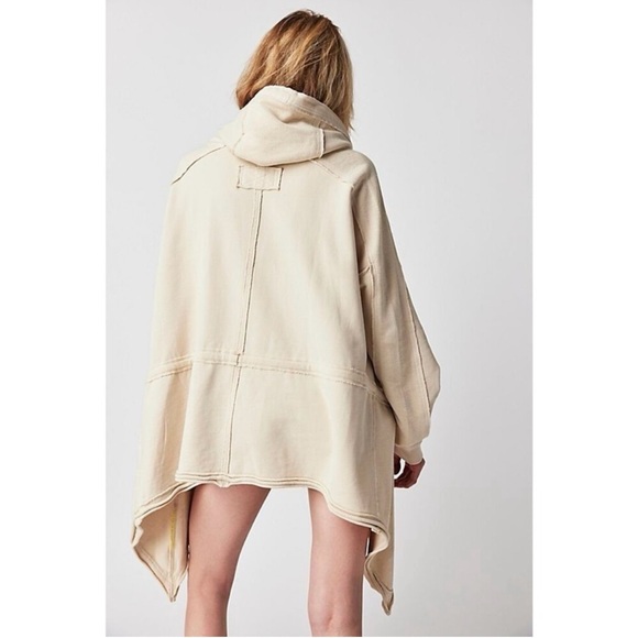 We the Free Emilia Oversized Cardigan Sweater XL Oyster Beige Cream - Picture 3 of 13